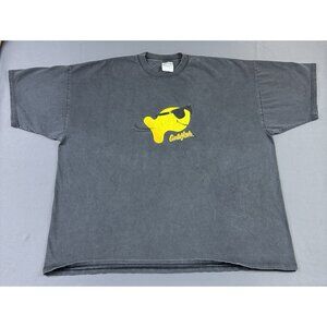 Rare Vintage Y2K Goldfish Snack Art Promo Sun Fade Black Shirt 3XL